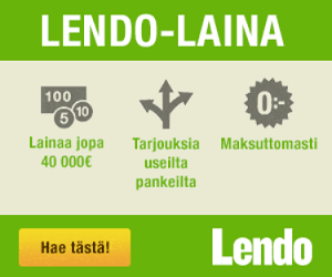 lendo lainaa jopa 40.000€ maksuttomasti, saat tarjouksia useilta eri pankeilta ilman sitoumusta