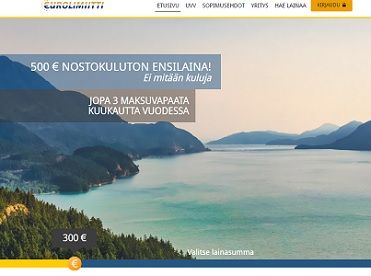 Eurolimiitti.fi antaa sinulle nostokuluttoman ensilainan 500 euroon asti ilman mitään kuluja!