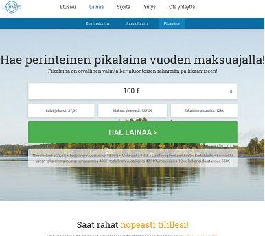 Lainasto.fi pikalaina heti netistä 100 - 400 euroa | Rahakorneri.com